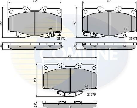 Comline CBP3333 - Комплект спирачно феродо, дискови спирачки vvparts.bg