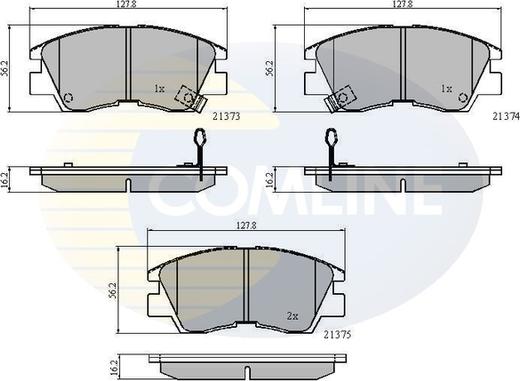 Comline CBP3295 - Комплект спирачно феродо, дискови спирачки vvparts.bg