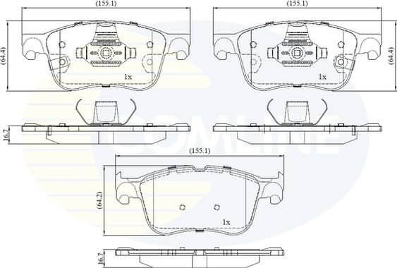 Comline CBP32462 - Комплект спирачно феродо, дискови спирачки vvparts.bg