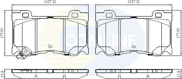 Comline CBP32428 - Комплект спирачно феродо, дискови спирачки vvparts.bg