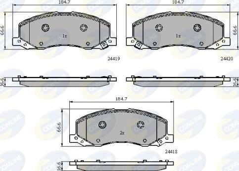 Comline CBP32003 - Комплект спирачно феродо, дискови спирачки vvparts.bg