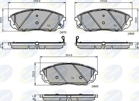 Comline CBP32013 - Комплект спирачно феродо, дискови спирачки vvparts.bg