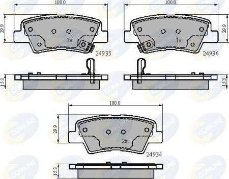 Comline CBP32023 - Комплект спирачно феродо, дискови спирачки vvparts.bg