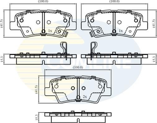 Comline CBP32161 - Комплект спирачно феродо, дискови спирачки vvparts.bg