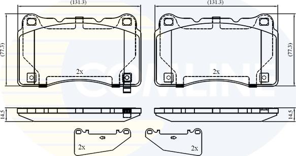 Comline CBP32859 - Комплект спирачно феродо, дискови спирачки vvparts.bg