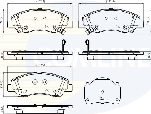 Comline CBP32866 - Комплект спирачно феродо, дискови спирачки vvparts.bg