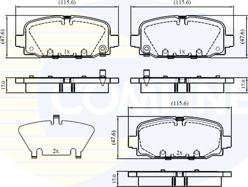 Comline CBP32860 - Комплект спирачно феродо, дискови спирачки vvparts.bg