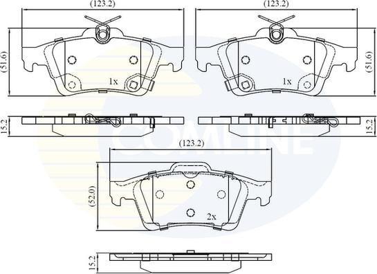 Comline CBP32397 - Комплект спирачно феродо, дискови спирачки vvparts.bg