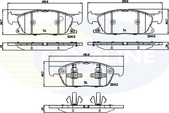 Comline CBP32310 - Комплект спирачно феродо, дискови спирачки vvparts.bg