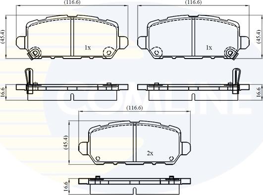 Comline CBP32332 - Комплект спирачно феродо, дискови спирачки vvparts.bg