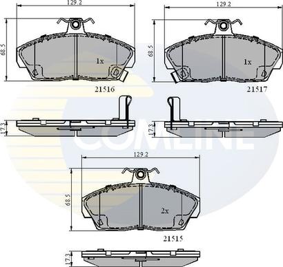 Comline CBP3232 - Комплект спирачно феродо, дискови спирачки vvparts.bg