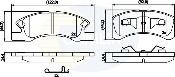 Comline CBP32249 - Комплект спирачно феродо, дискови спирачки vvparts.bg