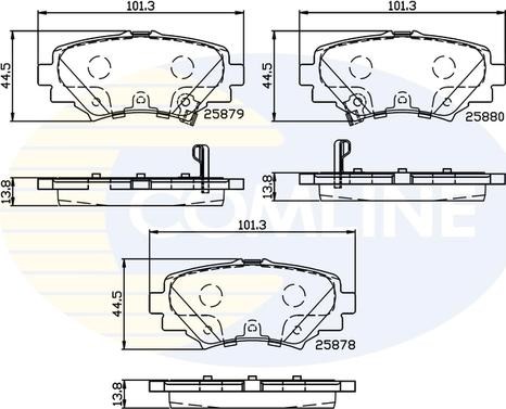 Comline CBP32248 - Комплект спирачно феродо, дискови спирачки vvparts.bg