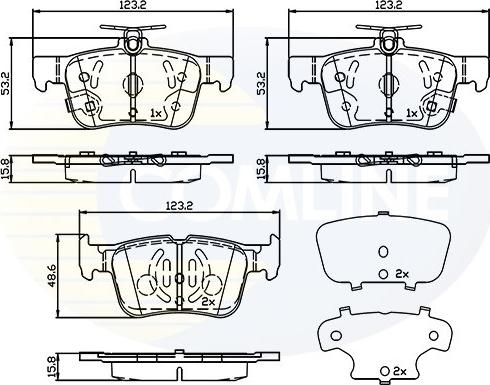 Comline CBP32243 - Комплект спирачно феродо, дискови спирачки vvparts.bg