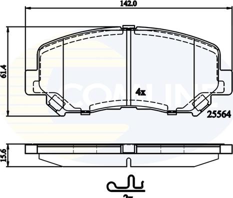 Comline CBP32252 - Комплект спирачно феродо, дискови спирачки vvparts.bg