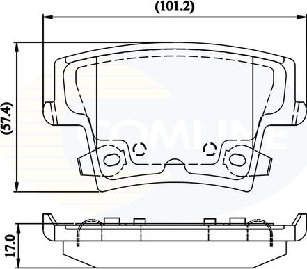 Comline CBP32216 - Комплект спирачно феродо, дискови спирачки vvparts.bg