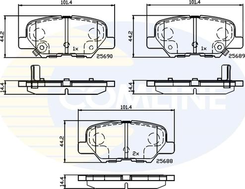 Comline CBP32238 - Комплект спирачно феродо, дискови спирачки vvparts.bg