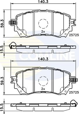 Comline CBP32237 - Комплект спирачно феродо, дискови спирачки vvparts.bg