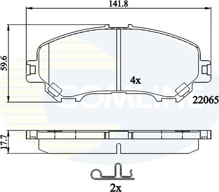 Comline CBP32278 - Комплект спирачно феродо, дискови спирачки vvparts.bg