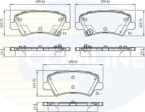 Comline CBP32757 - Комплект спирачно феродо, дискови спирачки vvparts.bg