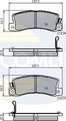 Comline CBP3747 - Комплект спирачно феродо, дискови спирачки vvparts.bg