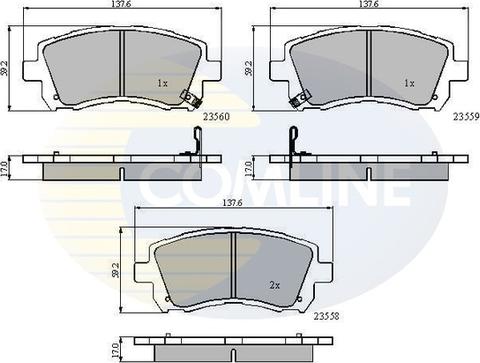 Comline CBP3722 - Комплект спирачно феродо, дискови спирачки vvparts.bg