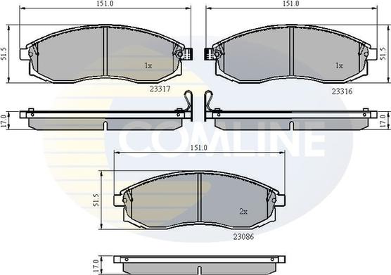 Kawe 81433 - Комплект спирачно феродо, дискови спирачки vvparts.bg