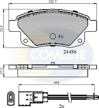 Comline CBP21554 - Комплект спирачно феродо, дискови спирачки vvparts.bg