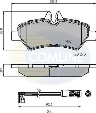 Comline CBP21556 - Комплект спирачно феродо, дискови спирачки vvparts.bg