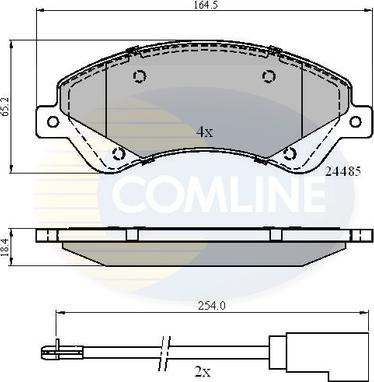 Comline CBP21511 - Комплект спирачно феродо, дискови спирачки vvparts.bg