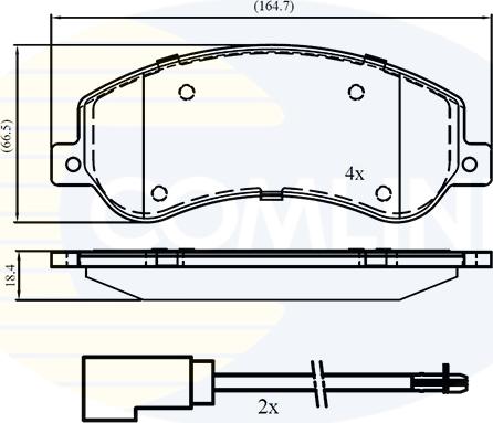 Comline CBP21512 - Комплект спирачно феродо, дискови спирачки vvparts.bg