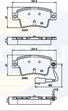 Comline CBP21528 - Комплект спирачно феродо, дискови спирачки vvparts.bg