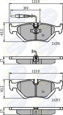 Comline CBP21002 - Комплект спирачно феродо, дискови спирачки vvparts.bg