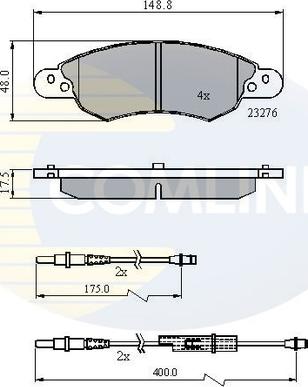 Comline CBP21119 - Комплект спирачно феродо, дискови спирачки vvparts.bg