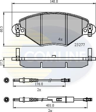 Comline CBP21120 - Комплект спирачно феродо, дискови спирачки vvparts.bg