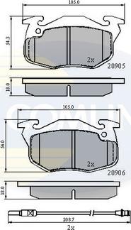 Comline CBP2258 - Комплект спирачно феродо, дискови спирачки vvparts.bg