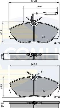 Comline CBP2219 - Комплект спирачно феродо, дискови спирачки vvparts.bg