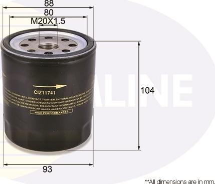 Comline CIZ11741 - Маслен филтър vvparts.bg