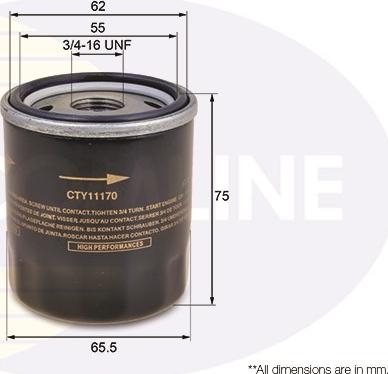 Comline CTY11170 - Маслен филтър vvparts.bg
