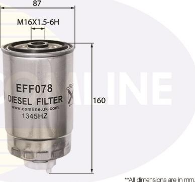 Comline EFF078 - Горивен филтър vvparts.bg