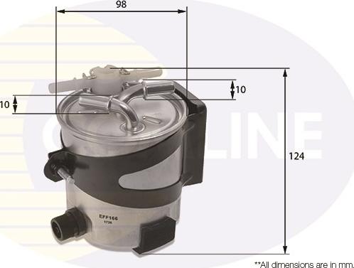 Comline EFF166 - Горивен филтър vvparts.bg