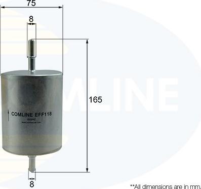 Comline EFF118 - Горивен филтър vvparts.bg