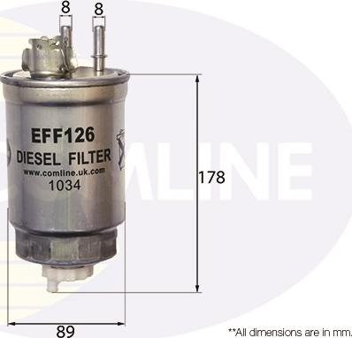 Comline EFF126 - Горивен филтър vvparts.bg