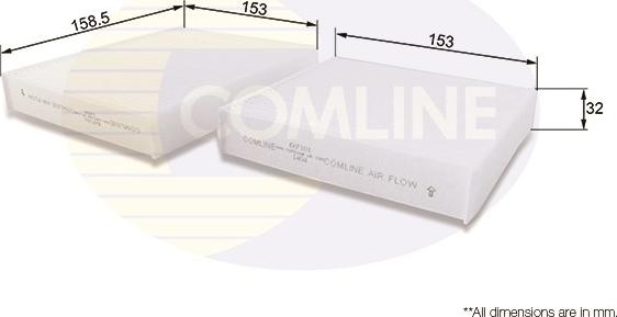 Comline EKF101 - Филтър купе (поленов филтър) vvparts.bg