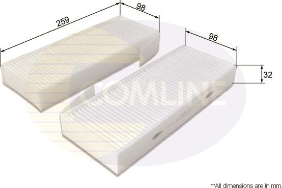 Comline EKF370-2 - Филтър купе (поленов филтър) vvparts.bg