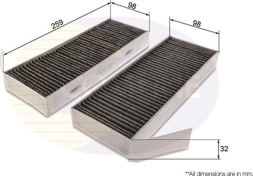 Comline EKF370A-2 - Филтър купе (поленов филтър) vvparts.bg