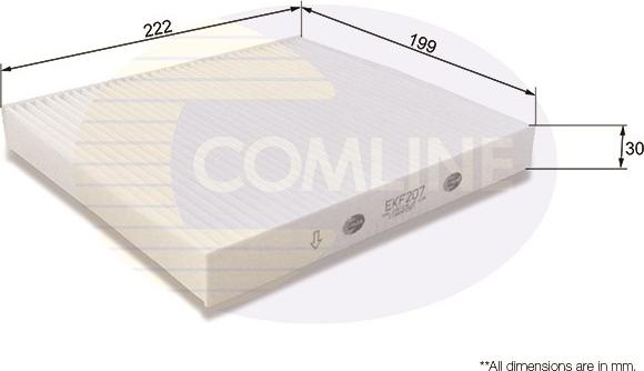 Comline EKF207 - Филтър купе (поленов филтър) vvparts.bg