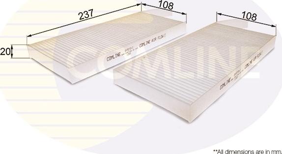 Comline EKF270-2 - Филтър купе (поленов филтър) vvparts.bg