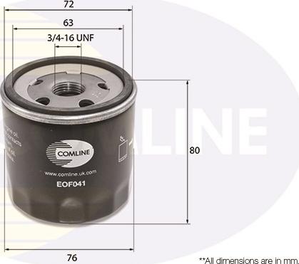 Comline EOF041 - Маслен филтър vvparts.bg