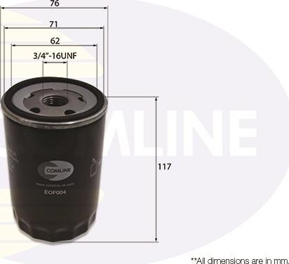 Comline EOF004 - Маслен филтър vvparts.bg